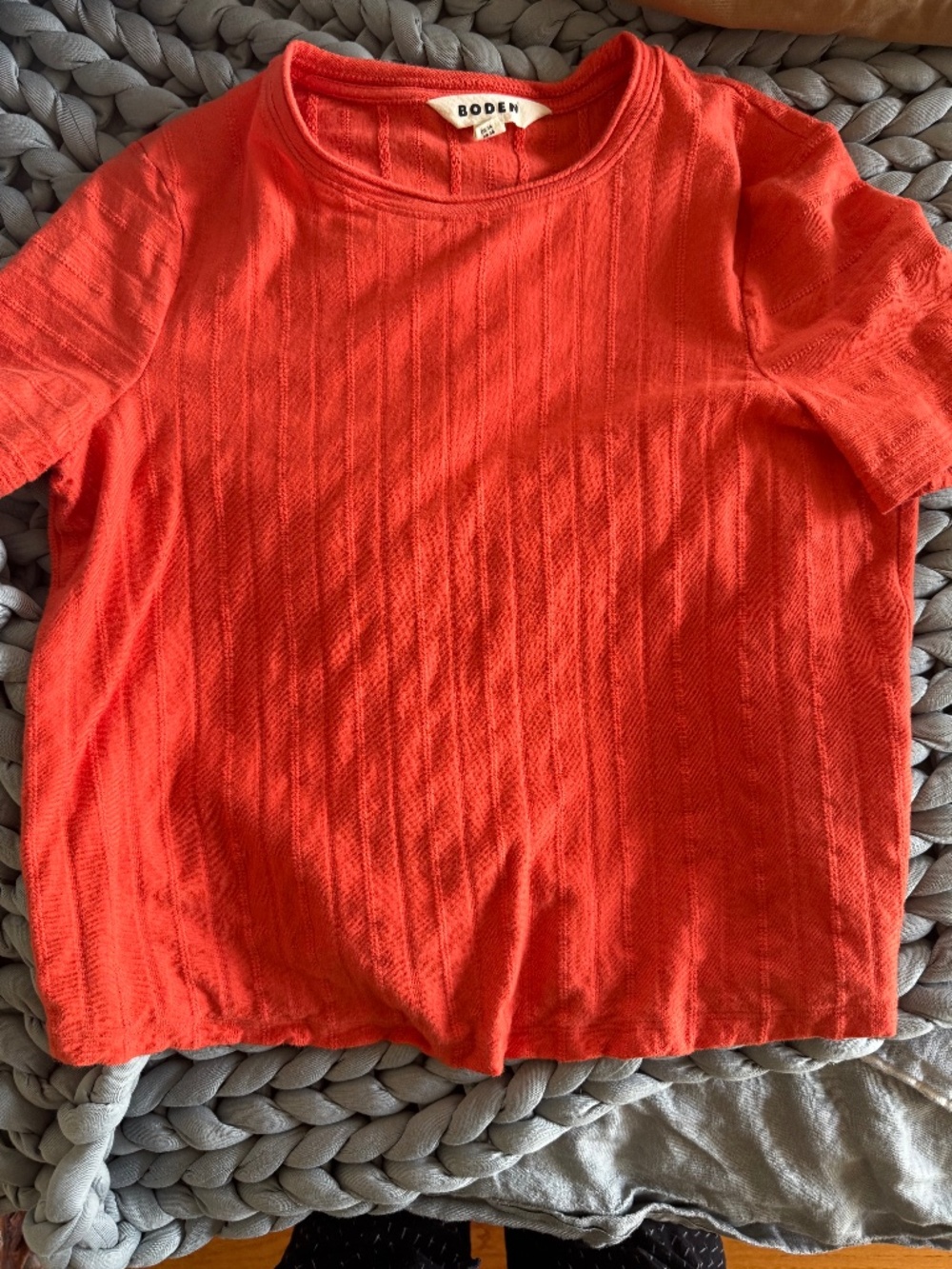 Ribbed Orange Boden Tee